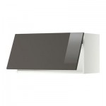 МЕТОД Горизонтальный навесной шкаф - 80x40 см, Рингульт глянцевый серый, белый МЕТОД Горизонтальный навесной шкаф - 80x40 см, Рингульт глянцевый серый, белый