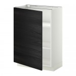 METOD напольный шкаф с полками белый/Тингсрид черный 60x39.2x88 cm
