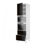 ФАКТУМ Выс шкаф д/двойн дхвк DOV8/2+ящ/двр - Рамшё черно-коричневый