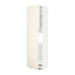 МЕТОД Высокий шкаф д/холодильника/2дверцы - белый, Хитарп белый с оттенком, 60x60x220 см