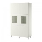 БЕСТО Комбинация д/хранения с зерк дверц - Вара белый БЕСТО Комбинация д/хранения с зерк дверц - Вара белый