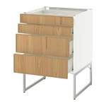 МЕТОД / ФОРВАРА Нплн шк 4 фронт/2 низк/2средн ящ - 60x60x60 см, Экестад дуб, белый МЕТОД / ФОРВАРА Нплн шк 4 фронт/2 низк/2средн ящ - 60x60x60 см, Экестад дуб, белый