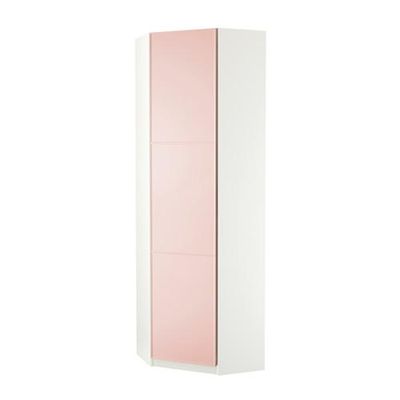 ПАКС Гардероб угловой - Мерокер светло-розовый, белый, 73/73x236 см