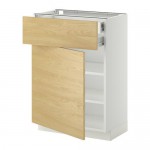 МЕТОД / ФОРВАРА Напольн шкаф двр/фр пнл/плк/2низ ящ - белый, Тингсрид под березу, 60x37 см МЕТОД / ФОРВАРА Напольн шкаф двр/фр пнл/плк/2низ ящ - белый, Тингсрид под березу, 60x37 см