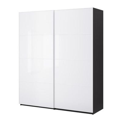 ПАКС Гардероб с раздвижными дверьми - черно-коричневый, 150x66x201 см ПАКС Гардероб с раздвижными дверьми - черно-коричневый, 150x66x201 см