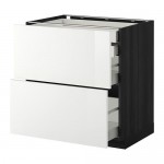 МЕТОД / МАКСИМЕРА Напл шк 2 фрнт/2низ/1срд/1 выс ящ - под дерево черный, Рингульт глянцевый белый, 80x60 см МЕТОД / МАКСИМЕРА Напл шк 2 фрнт/2низ/1срд/1 выс ящ - под дерево черный, Рингульт глянцевый белый, 80x60 см