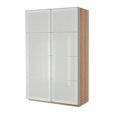 ПАКС Гардероб с раздвижными дверьми - матовое стекло, 150x66x236 см ПАКС Гардероб с раздвижными дверьми - матовое стекло, 150x66x236 см