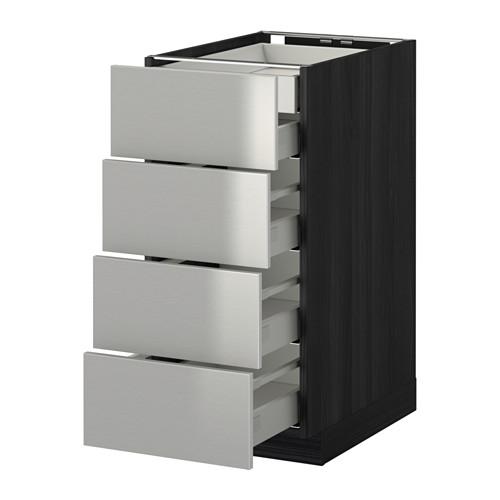 МЕТОД / МАКСИМЕРА Нплн шк 4фрнт/2нзк/3срд ящ - под дерево черный, Гревста нержавеющ сталь, 40x60 см МЕТОД / МАКСИМЕРА Нплн шк 4фрнт/2нзк/3срд ящ - под дерево черный, Гревста нержавеющ сталь, 40x60 см