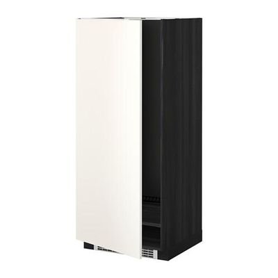МЕТОД Высок шкаф д холодильн/мороз - 60x60x140 см, Веддинге белый, под дерево черный