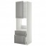 МЕТОД / МАКСИМЕРА Высок шкаф д духов+дверь/2 ящика - белый, Будбин серый, 60x60x200 см