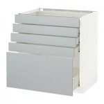 МЕТОД / ФОРВАРА Напольный шкаф с 5 ящиками - 80x60 см, Веддинге серый, белый МЕТОД / ФОРВАРА Напольный шкаф с 5 ящиками - 80x60 см, Веддинге серый, белый