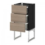 МЕТОД / ФОРВАРА Нплн шк 3 фрнт/3 средн ящика - 40x37x60 см, Брокхульт под грецкий орех светло-серый, под дерево черный МЕТОД / ФОРВАРА Нплн шк 3 фрнт/3 средн ящика - 40x37x60 см, Брокхульт под грецкий орех светло-серый, под дерево черный