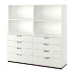 ГАЛАНТ Комбинация для хранения с ящиками - белый