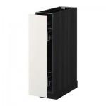 МЕТОД Напол шкаф/выдв внутр элем - Веддинге белый, под дерево черный