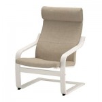 ПОЭНГ Кресло - Исунда бежевый, белый