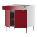 ФАКТУМ Напол шкаф/полки/ящик/2двери - Абстракт красный, 80 см ФАКТУМ Напол шкаф/полки/ящик/2двери - Абстракт красный, 80 см