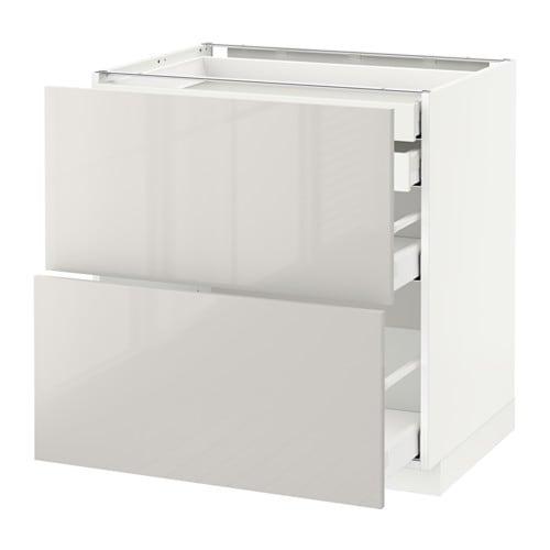 МЕТОД / МАКСИМЕРА Напл шк 2 фрнт/2низ/1срд/1 выс ящ - белый, Рингульт глянцевый светло-серый, 80x60 см МЕТОД / МАКСИМЕРА Напл шк 2 фрнт/2низ/1срд/1 выс ящ - белый, Рингульт глянцевый светло-серый, 80x60 см