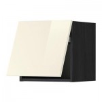 МЕТОД Горизонтальный навесной шкаф - 40x40 см, Рингульт глянцевый кремовый, под дерево черный МЕТОД Горизонтальный навесной шкаф - 40x40 см, Рингульт глянцевый кремовый, под дерево черный