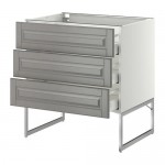 МЕТОД / МАКСИМЕРА Нплн шк 3 фрнт/3 средн ящика - белый, Будбин серый, 80x60x60 см МЕТОД / МАКСИМЕРА Нплн шк 3 фрнт/3 средн ящика - белый, Будбин серый, 80x60x60 см