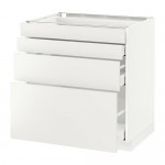 МЕТОД / МАКСИМЕРА Напольн шкаф 4 фронт панели/4 ящика - белый, Хэггеби белый, 80x60 см МЕТОД / МАКСИМЕРА Напольн шкаф 4 фронт панели/4 ящика - белый, Хэггеби белый, 80x60 см