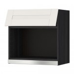 METOD навесной шкаф для СВЧ-печи черный/Сэведаль белый 60x60 см