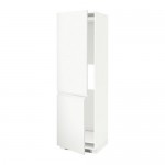 METOD выс шкаф д/холодильн или морозильн белый/Воксторп матовый белый 60x60x200 см