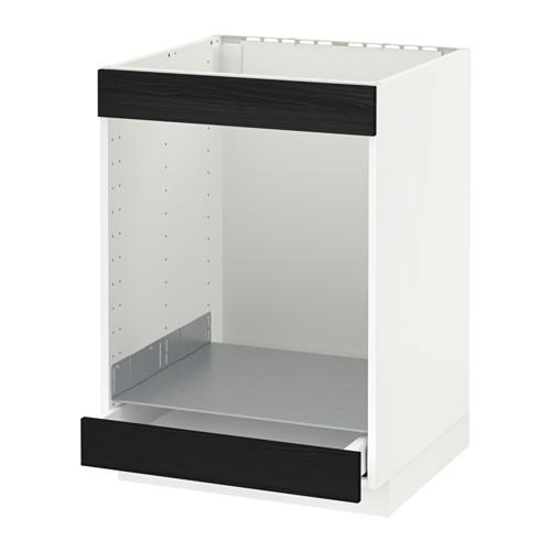 МЕТОД / МАКСИМЕРА Напол шк д/вароч панели+духовки/ящ - белый, Тингсрид под дерево черный