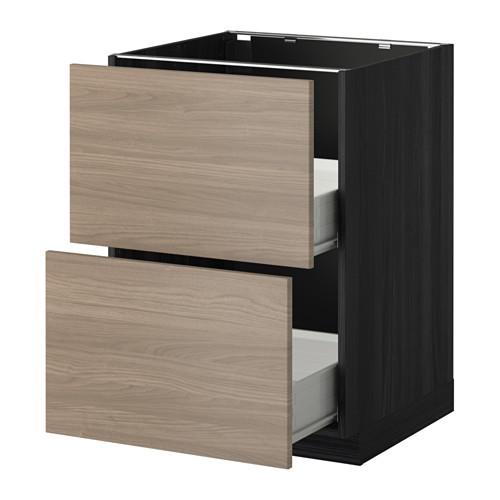 МЕТОД / ФОРВАРА Наполн шк 2 фрнт/2 средн ящ - под дерево черный, Брокхульт под грецкий орех светло-серый, 60x60 см МЕТОД / ФОРВАРА Наполн шк 2 фрнт/2 средн ящ - под дерево черный, Брокхульт под грецкий орех светло-серый, 60x60 см