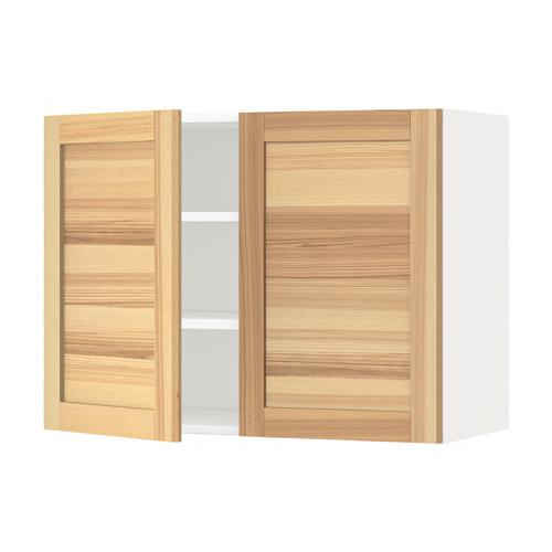 МЕТОД Навесной шкаф с полками/2дверцы - белый, Торхэмн естественный ясень, 80x60 см МЕТОД Навесной шкаф с полками/2дверцы - белый, Торхэмн естественный ясень, 80x60 см