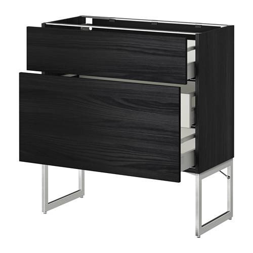 МЕТОД / МАКСИМЕРА Наполн шк 2 фрнт/3 средн ящ - под дерево черный, Тингсрид под дерево черный, 80x37x60 см МЕТОД / МАКСИМЕРА Наполн шк 2 фрнт/3 средн ящ - под дерево черный, Тингсрид под дерево черный, 80x37x60 см