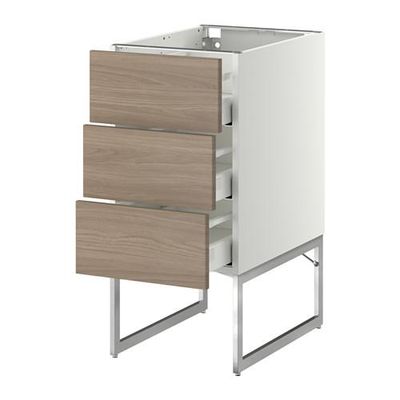 МЕТОД / МАКСИМЕРА Нплн шк 3 фрнт/3 средн ящика - 40x60x60 см, Брокхульт под грецкий орех светло-серый, белый МЕТОД / МАКСИМЕРА Нплн шк 3 фрнт/3 средн ящика - 40x60x60 см, Брокхульт под грецкий орех светло-серый, белый