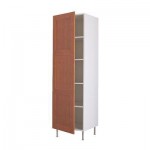 ФАКТУМ Высок шкаф с полками - Эдель классический коричневый, 60x211 см