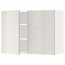 МЕТОД Навесной шкаф с полками/2дверцы - белый, Рингульт глянцевый светло-серый, 80x60 см