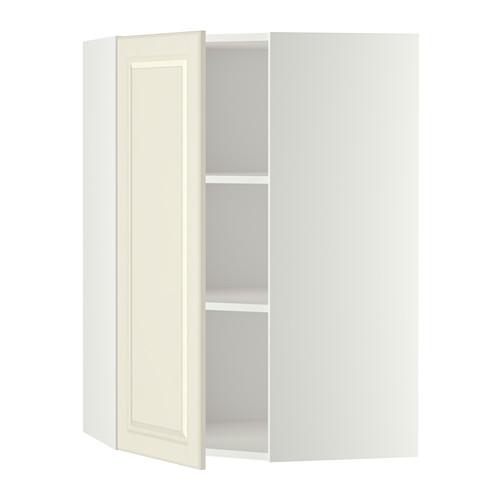 METOD угловой навесной шкаф с полками белый/Будбин белый с оттенком 67.5x67.5x100 cm METOD угловой навесной шкаф с полками белый/Будбин белый с оттенком 67.5x67.5x100 cm