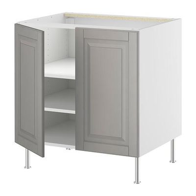 ФАКТУМ Напол шкаф с полками/2двери - Лидинго серый, 80 см ФАКТУМ Напол шкаф с полками/2двери - Лидинго серый, 80 см