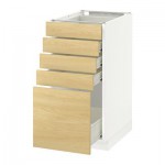 МЕТОД / ФОРВАРА Напольный шкаф с 5 ящиками - 40x60 см, Тингсрид под березу, белый МЕТОД / ФОРВАРА Напольный шкаф с 5 ящиками - 40x60 см, Тингсрид под березу, белый