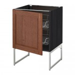 МЕТОД Напольный шкаф с проволочн ящиками - под дерево черный, Филипстад коричневый, 60x60x60 см МЕТОД Напольный шкаф с проволочн ящиками - под дерево черный, Филипстад коричневый, 60x60x60 см