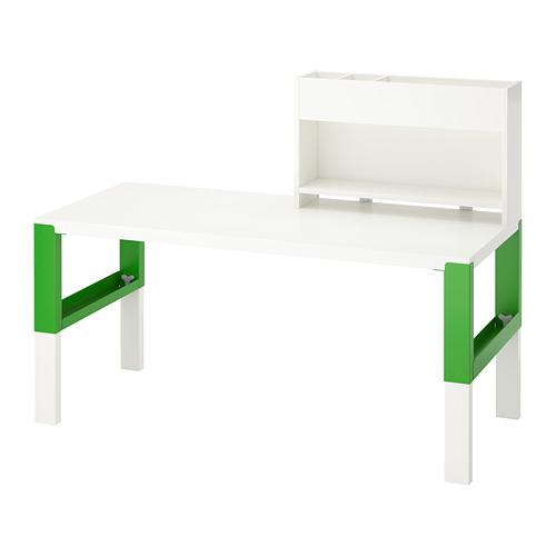 PÅHL стол с дополнительным модулем белый/зеленый