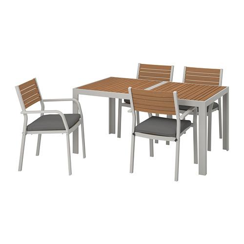 SJÄLLAND стол+4 кресла, д/сада