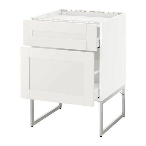 МЕТОД / МАКСИМЕРА Напольн шкаф/2фронт пнл/3ящика - -, Сэведаль белый, 60x60x60 см МЕТОД / МАКСИМЕРА Напольн шкаф/2фронт пнл/3ящика - -, Сэведаль белый, 60x60x60 см