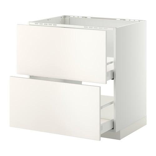 МЕТОД / МАКСИМЕРА Напольн шк п-мойку+2фрнт пнл/2 ящ - белый, Веддинге белый, 80x60 см МЕТОД / МАКСИМЕРА Напольн шк п-мойку+2фрнт пнл/2 ящ - белый, Веддинге белый, 80x60 см