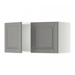 МЕТОД Навесной шкаф с 2 дверями - белый, Будбин серый МЕТОД Навесной шкаф с 2 дверями - белый, Будбин серый