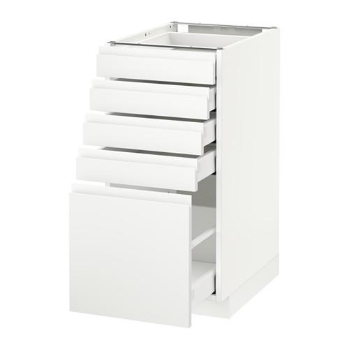 МЕТОД / МАКСИМЕРА Напольный шкаф с 5 ящиками - белый, Воксторп белый, 40x60 см МЕТОД / МАКСИМЕРА Напольный шкаф с 5 ящиками - белый, Воксторп белый, 40x60 см