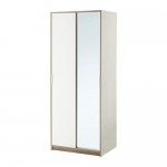 ТРИСИЛ Гардероб - белый/зеркальное стекло