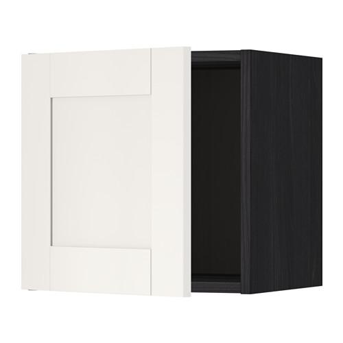 МЕТОД Шкаф навесной - под дерево черный, Сэведаль белый, 40x40 см