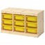 ТРУФАСТ Комбинация д/хранения+контейнерами - светлая беленая сосна/желтый
