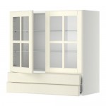 МЕТОД / МАКСИМЕРА Навесной шкаф/2 стек дв/2 ящика - белый, Будбин белый с оттенком, 80x80 см