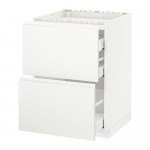 МЕТОД / МАКСИМЕРА Напольн шкаф/2 фронт пнл/3 ящика - белый, Воксторп белый, 60x60 см МЕТОД / МАКСИМЕРА Напольн шкаф/2 фронт пнл/3 ящика - белый, Воксторп белый, 60x60 см
