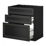 МЕТОД / МАКСИМЕРА Напольн шк п-мойку+3фрнт пнл/2ящ - 80x60 см, Лаксарби черно-коричневый, под дерево черный МЕТОД / МАКСИМЕРА Напольн шк п-мойку+3фрнт пнл/2ящ - 80x60 см, Лаксарби черно-коричневый, под дерево черный