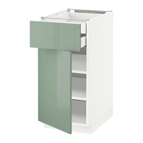 METOD напольн шкаф двр/фр пнл/плк/2низ ящ цвет алюминия METOD напольн шкаф двр/фр пнл/плк/2низ ящ цвет алюминия